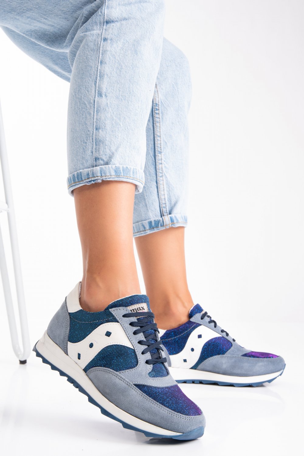 PANTOFI SPORT JEANS PIELE NATURALA CARLA