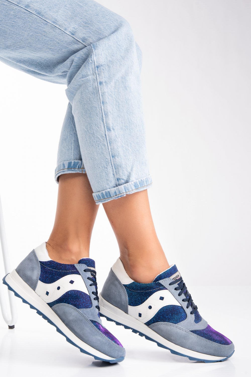 PANTOFI SPORT JEANS PIELE NATURALA CARLA