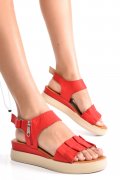 SANDALE ROSII PIELE NATURALA 4S77165