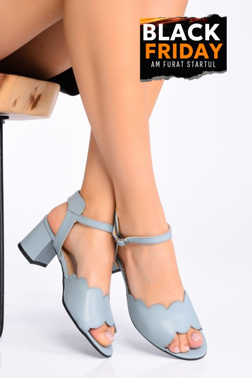 Sandale bleu piele naturala 1s77582
