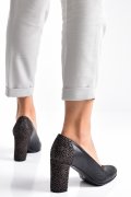PANTOFI NEGRU GRI PIELE NATURALA 1S77722