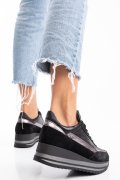 SNEAKERS NEGRI FEMEI PIELE NATURALA INTOARSA 2S7712641SP-HOR