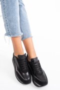 SNEAKERS NEGRI FEMEI PIELE NATURALA INTOARSA 2S7712641SP-HOR