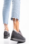 SNEAKERS FEMEI PIELE NATURALA INTOARSA GRI 2S7712641SP-HOR
