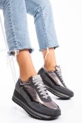SNEAKERS FEMEI PIELE NATURALA INTOARSA GRI 2S7712641SP-HOR