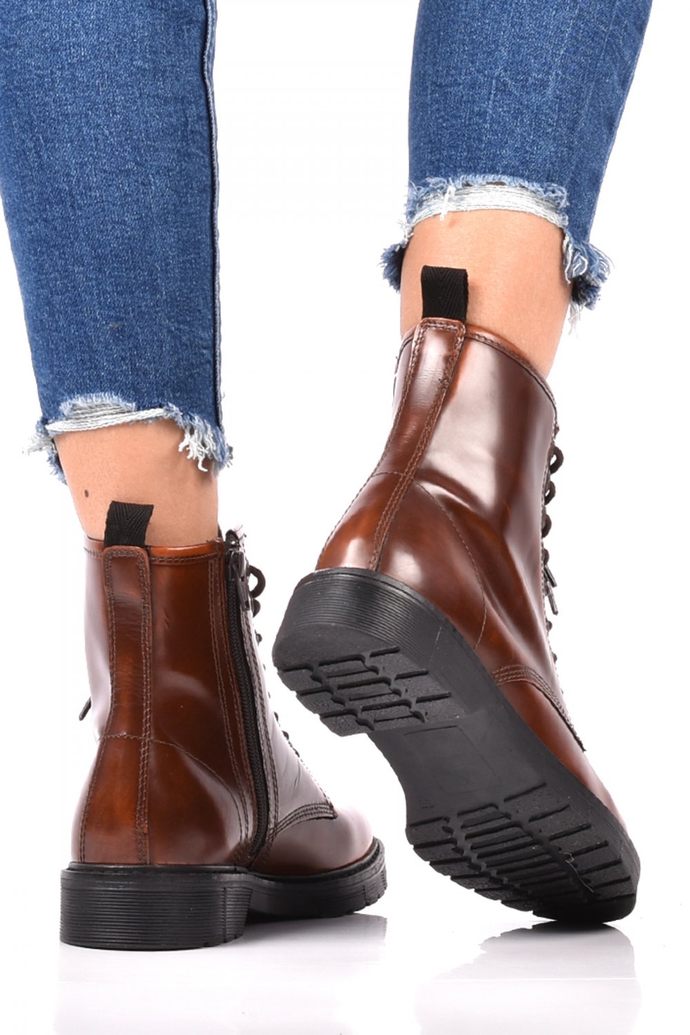 GHETE BROWN PIELE NATURALA LIGIA