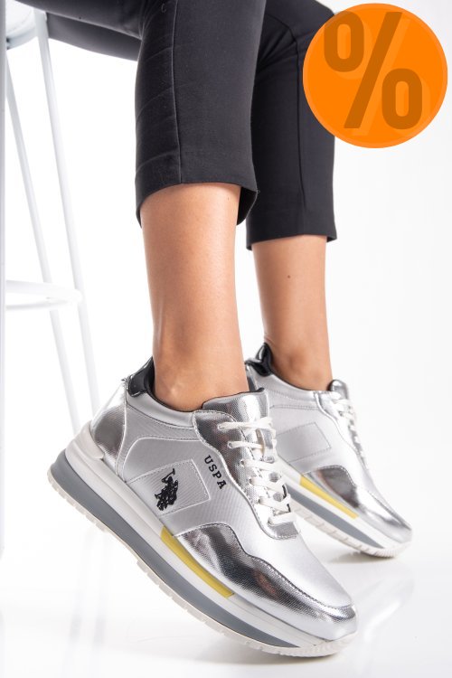 U.s. polo assn, pantofi sport silver black amy