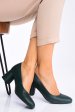 Pantofi verzi piele naturala 1s77510