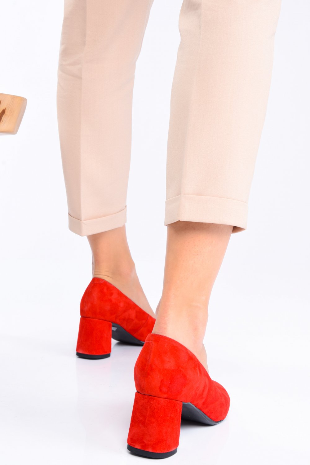 PANTOFI ROSII PIELE NATURALA INTOARSA 1S77510