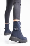 GHETE FEMEI PIELE NATURALA INTOARSA BLEUMARIN 212895