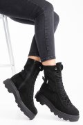GHETE DAMA PIELE NATURALA INTOARSA NEGRE 212895