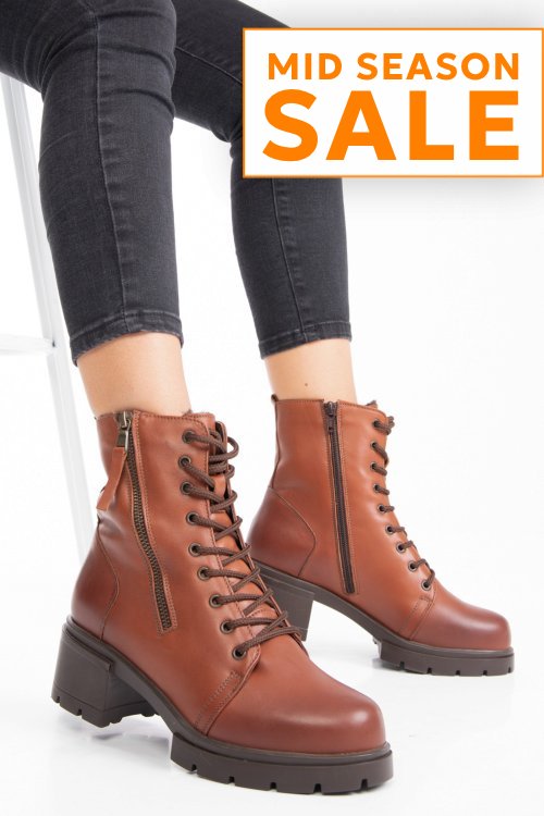 Ghete dama piele naturala maro deschis 2s7712808np
