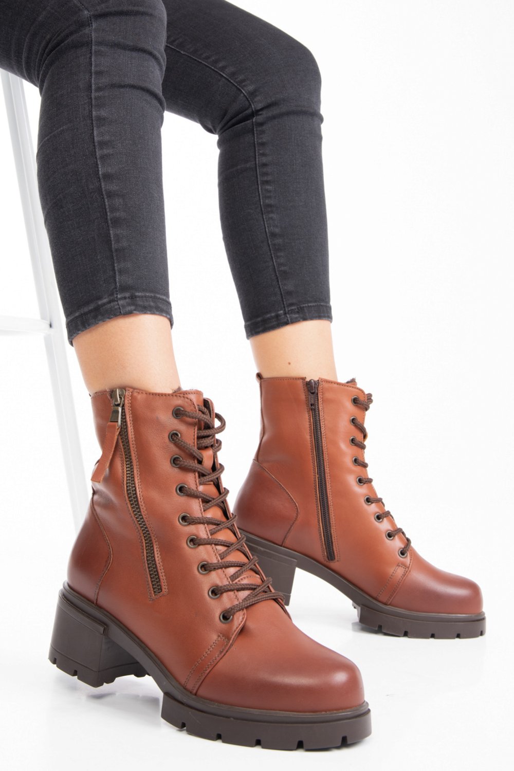 GHETE DAMA PIELE NATURALA MARO DESCHIS 2S7712808NP