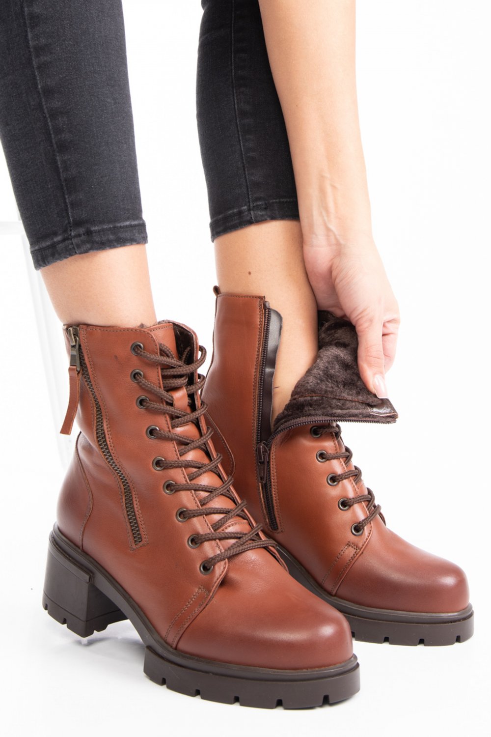 GHETE DAMA PIELE NATURALA MARO DESCHIS 2S7712808NP