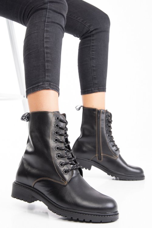 Ghete femei piele naturala negre 1s7708