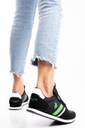 U.S. POLO ASSN, PANTOFI SPORT BLACK GREEN NOBIK004