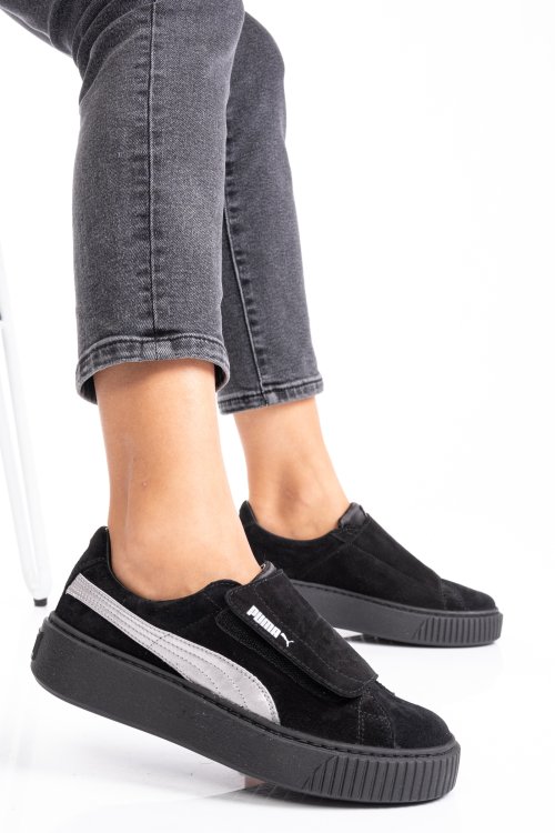 Puma platform suede black 366009-02