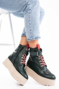 GHETE DAMA IMBLANITE PIELE NATURALA VERZI 3S7700
