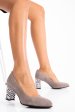 Pantofi gri caro piele naturala intoarsa 3s77015