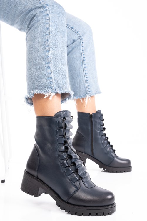 Ghete dama piele naturala bleumarin 1s7782859