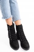 GHETE DAMA PIELE NATURALA INTOARSA NEGRE 1S7782859