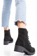 GHETE DAMA PIELE NATURALA INTOARSA NEGRE 1S7782859
