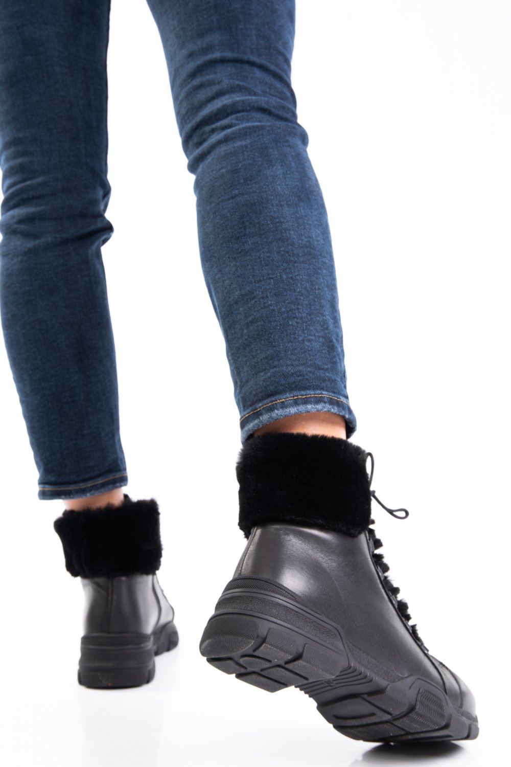 GHETE NEGRE PIELE NATURALA 2S7702860NP