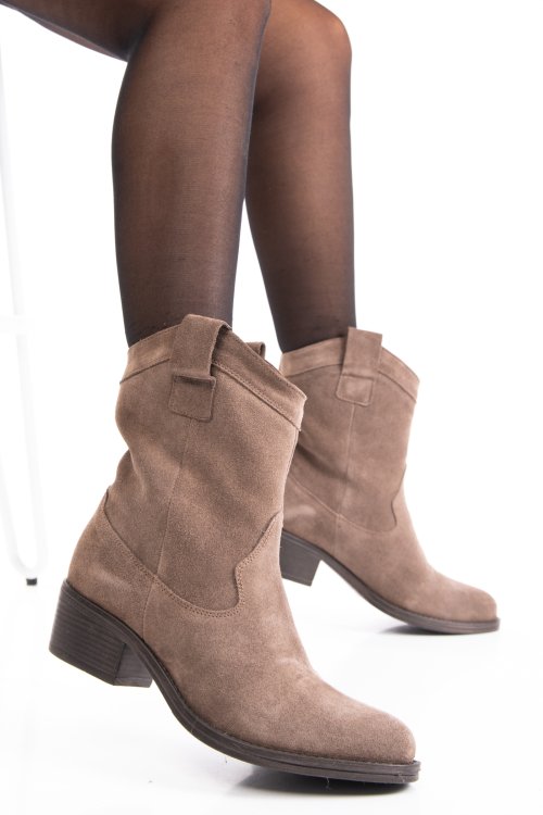 Cizme dama piele naturala intoarsa bej 2s7702841sp