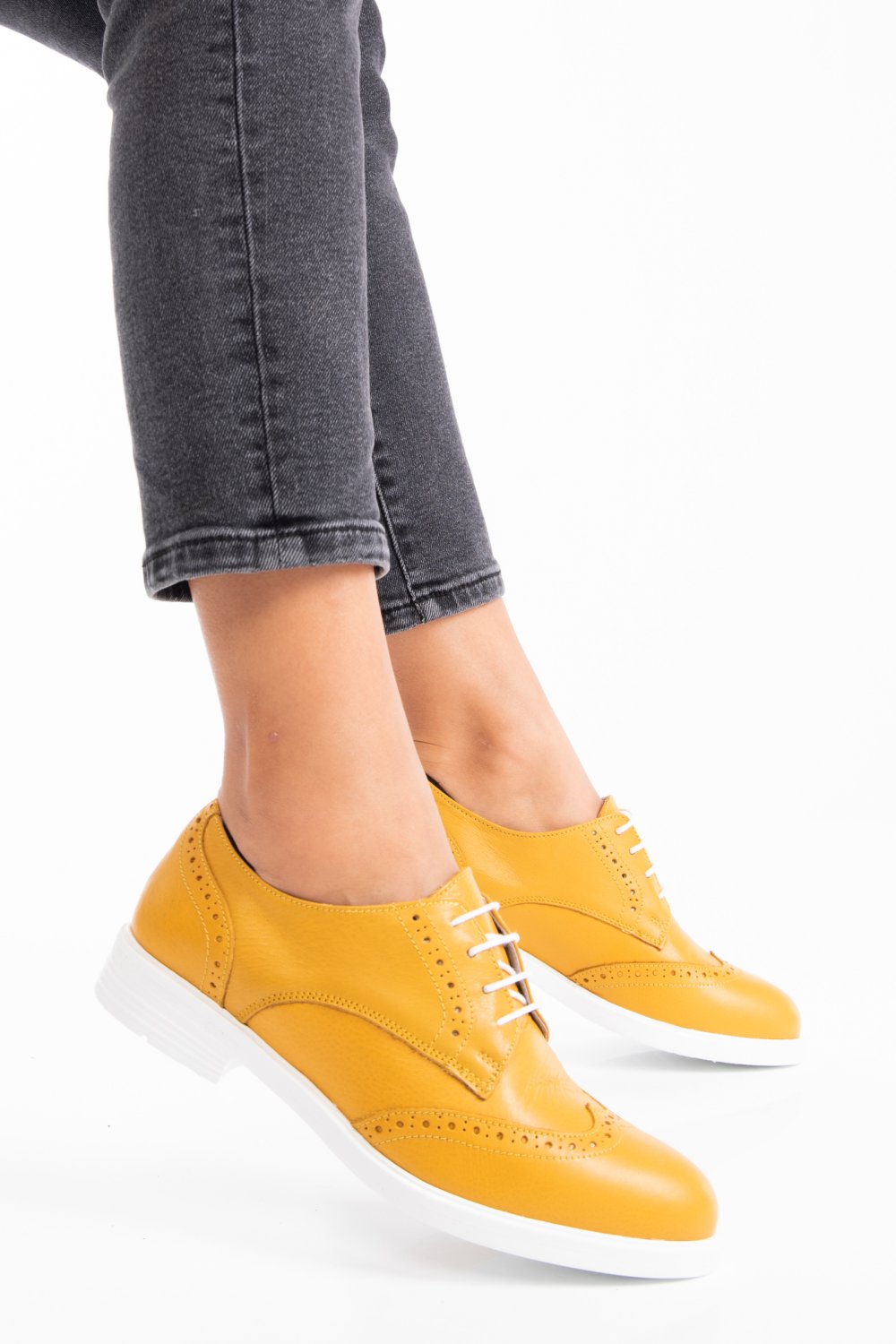 PANTOFI GALBENI PIELE NATURALA 2SP11698NP