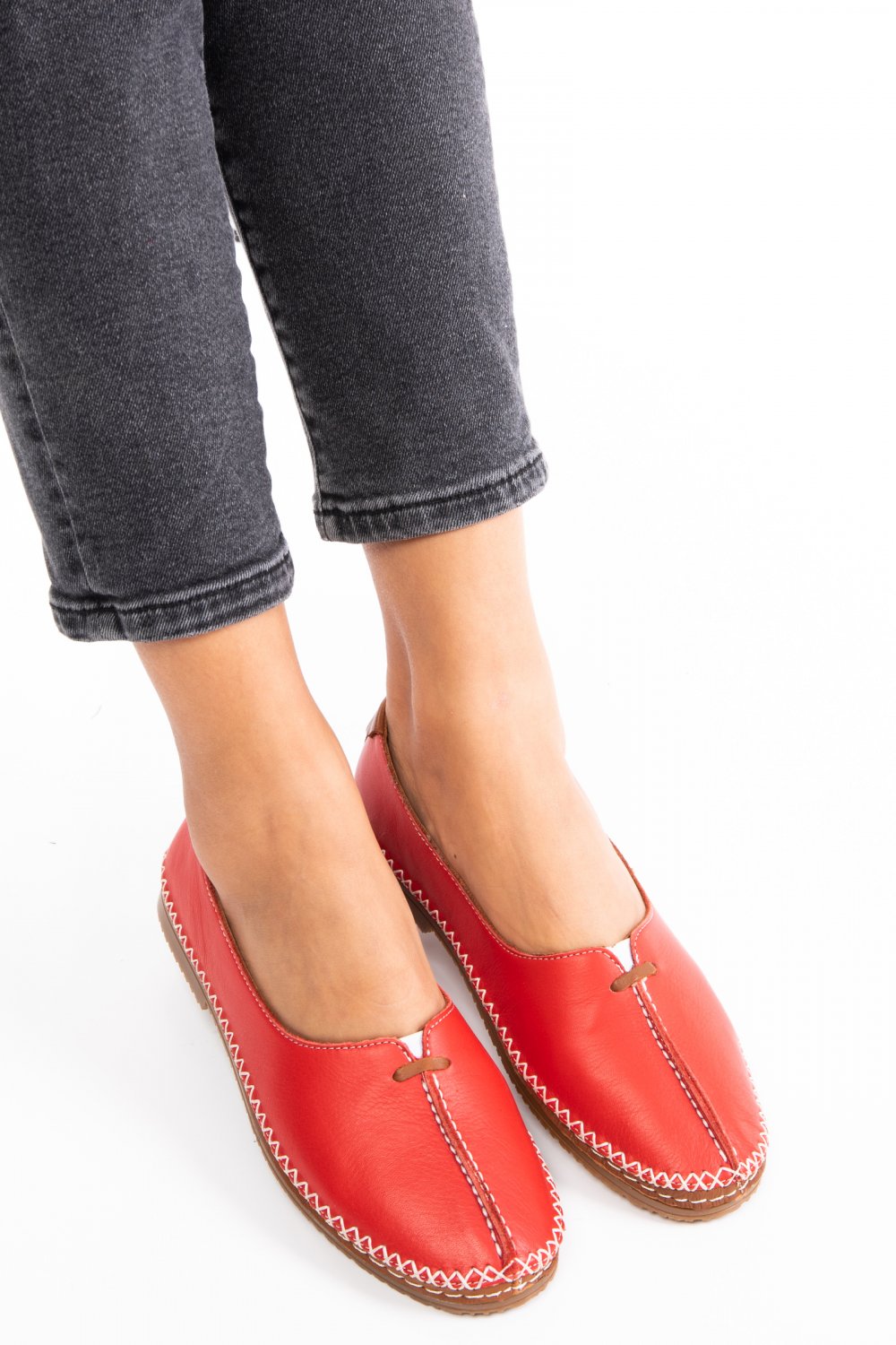 ESPADRILE ROSII PIELE NATURALA 7S77981
