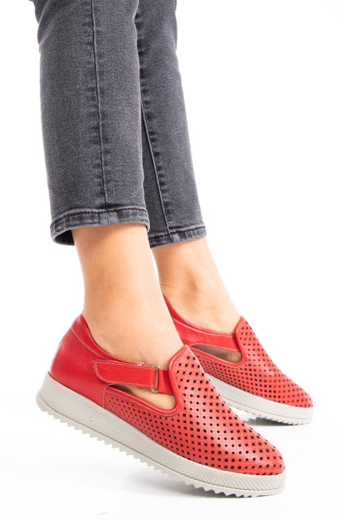 Espadrile rosii piele naturala 2s77490