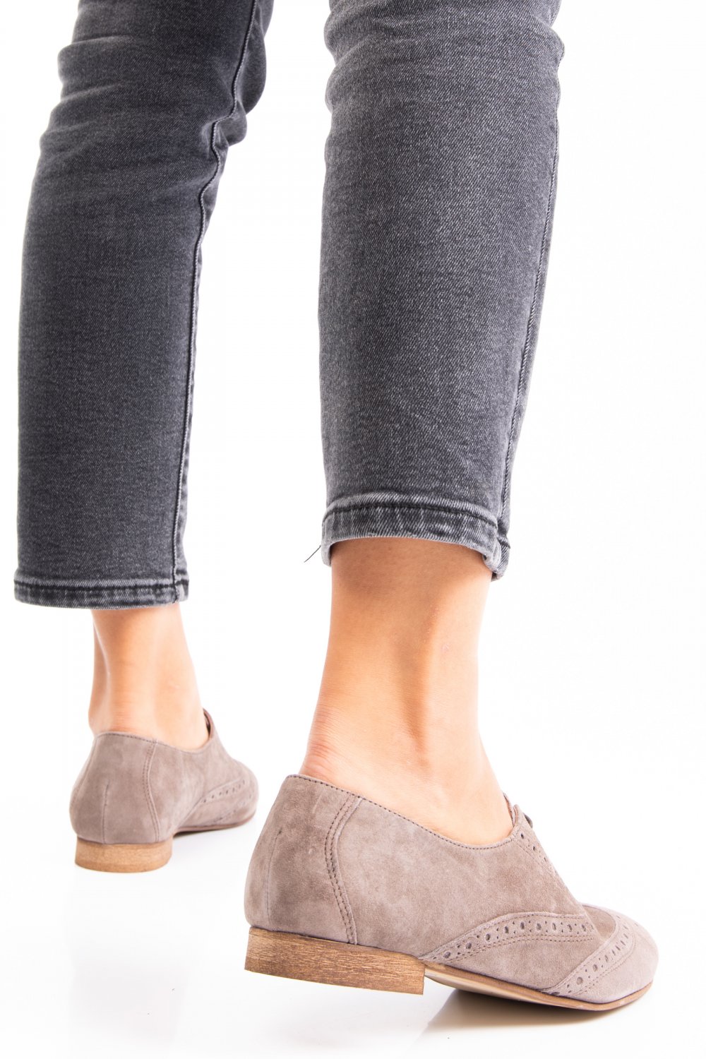 PANTOFI BEJ PIELE NATURALA INTOARSA 1S77140204