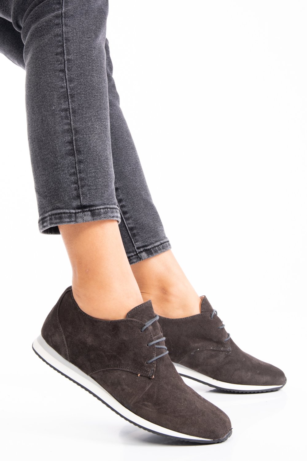 PANTOFI SPORT MARO INCHIS PIELE NATURALA INTOARSA KASIA