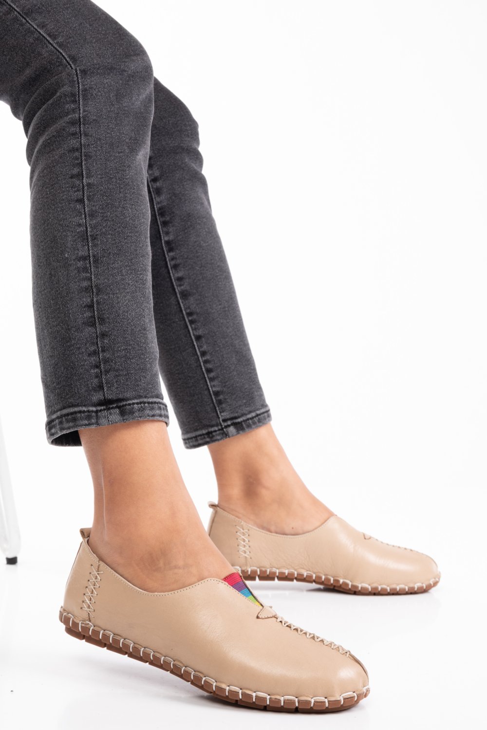 ESPADRILE BEJ PIELE NATURALA 7S7701