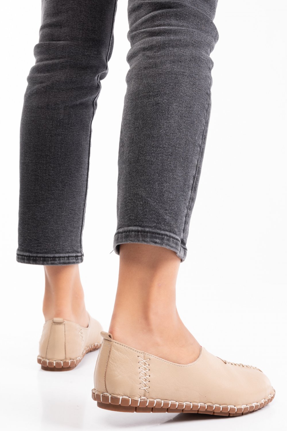 ESPADRILE BEJ PIELE NATURALA 7S7701
