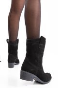 GHETE DAMA PIELE NATURALA INTOARSA NEGRE TOC MIC 2S7702841NBK