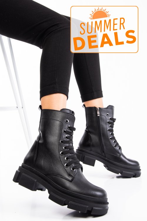 Ghete femei piele negre naturala 9s7764