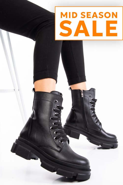 Ghete femei piele negre naturala 9s7764