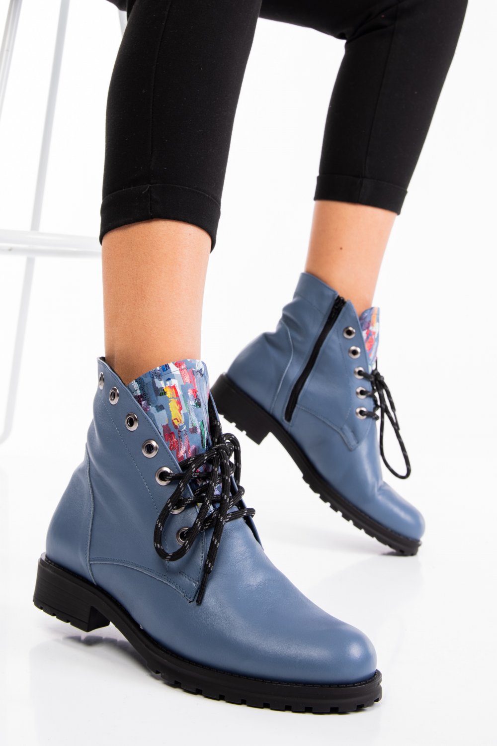 GHETE BLEU PIELE NATURALA 0S7710