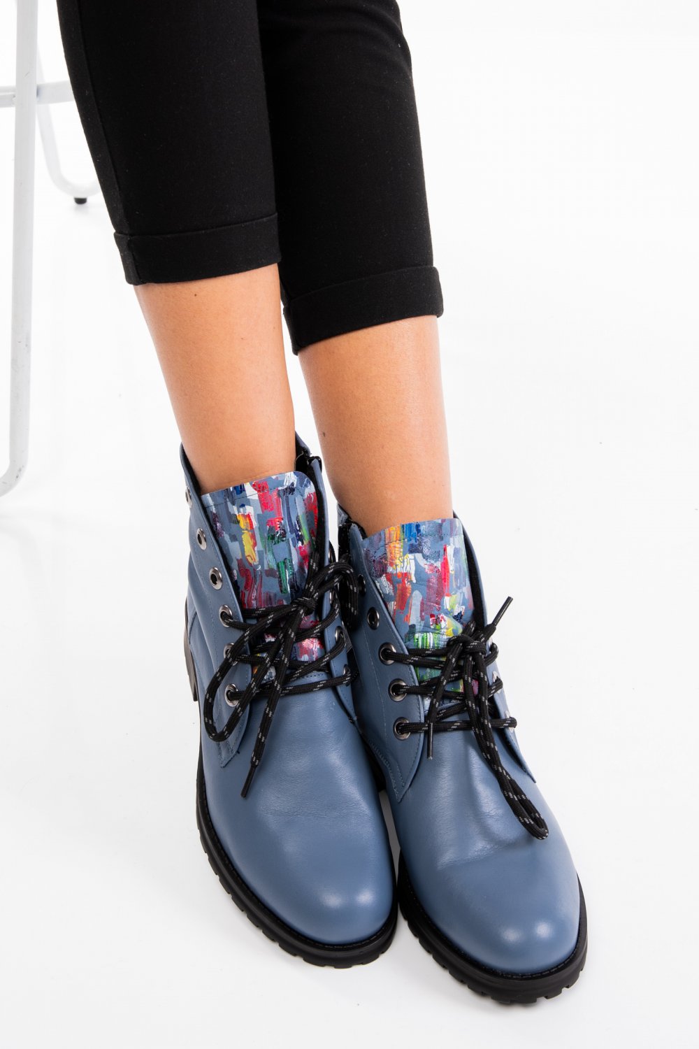 GHETE BLEU PIELE NATURALA 0S7710