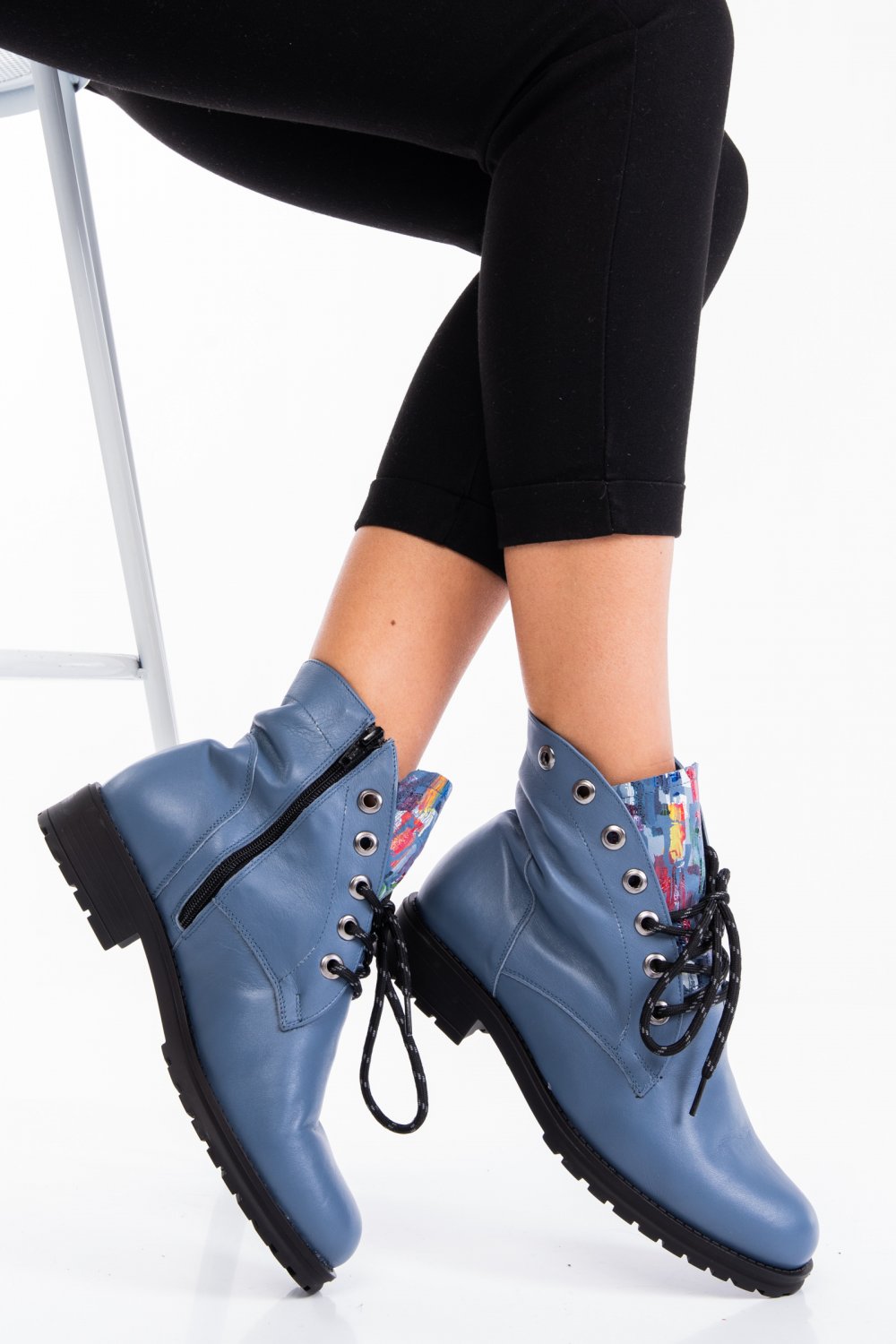 GHETE BLEU PIELE NATURALA 0S7710