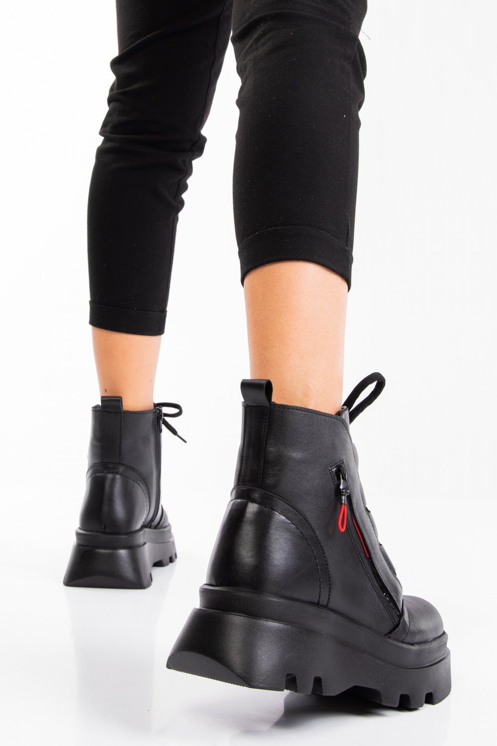 GHETE DAMA PIELE NATURALA NEGRE 9S7766