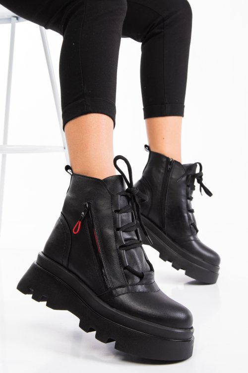 Ghete dama piele naturala negre 9s7766