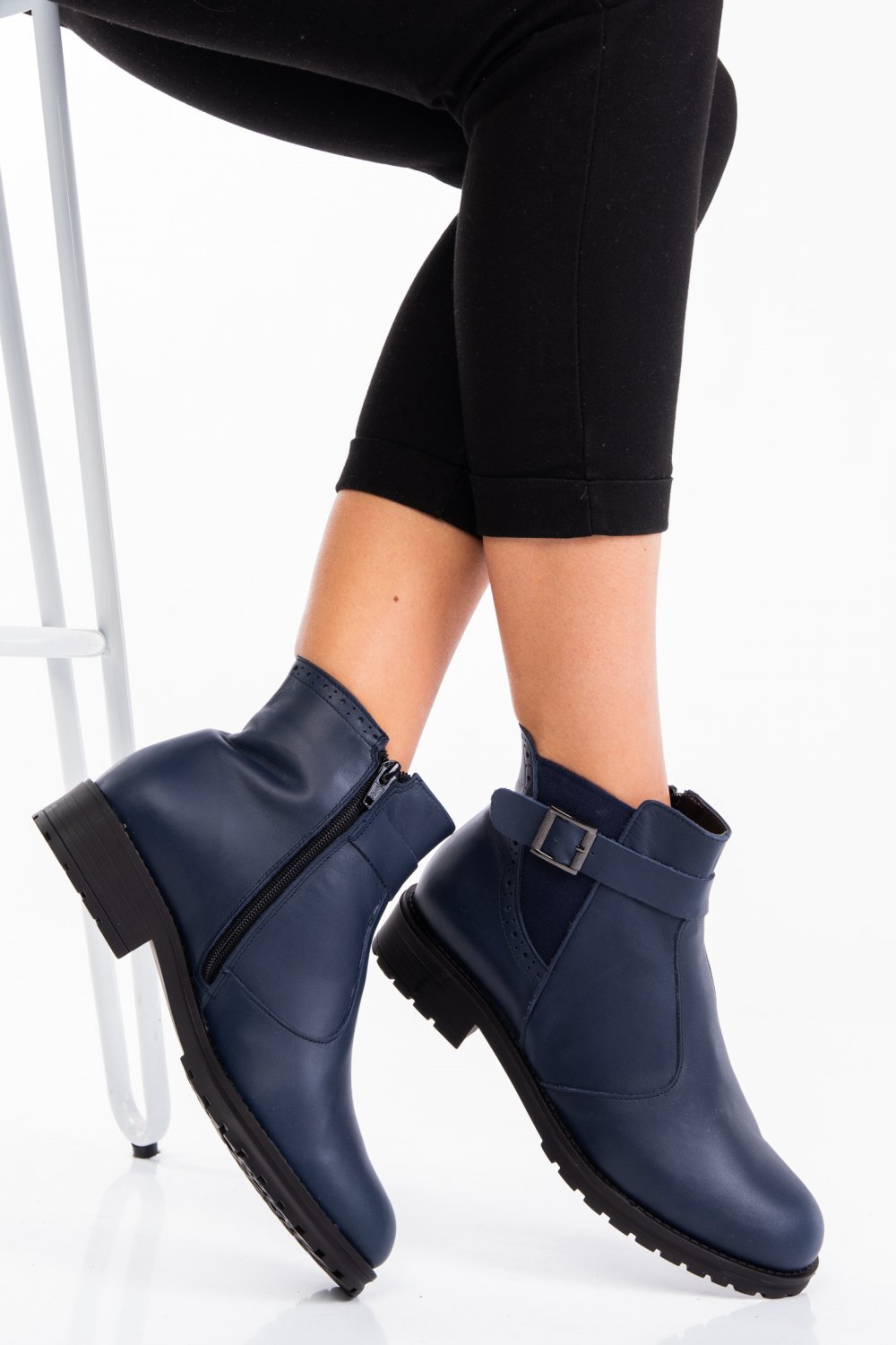 GHETE DAMA PIELE NATURALA BLEUMARIN 0S7782