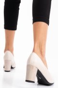PANTOFI CREM GLITTER PIELE NATURALA 3S77015