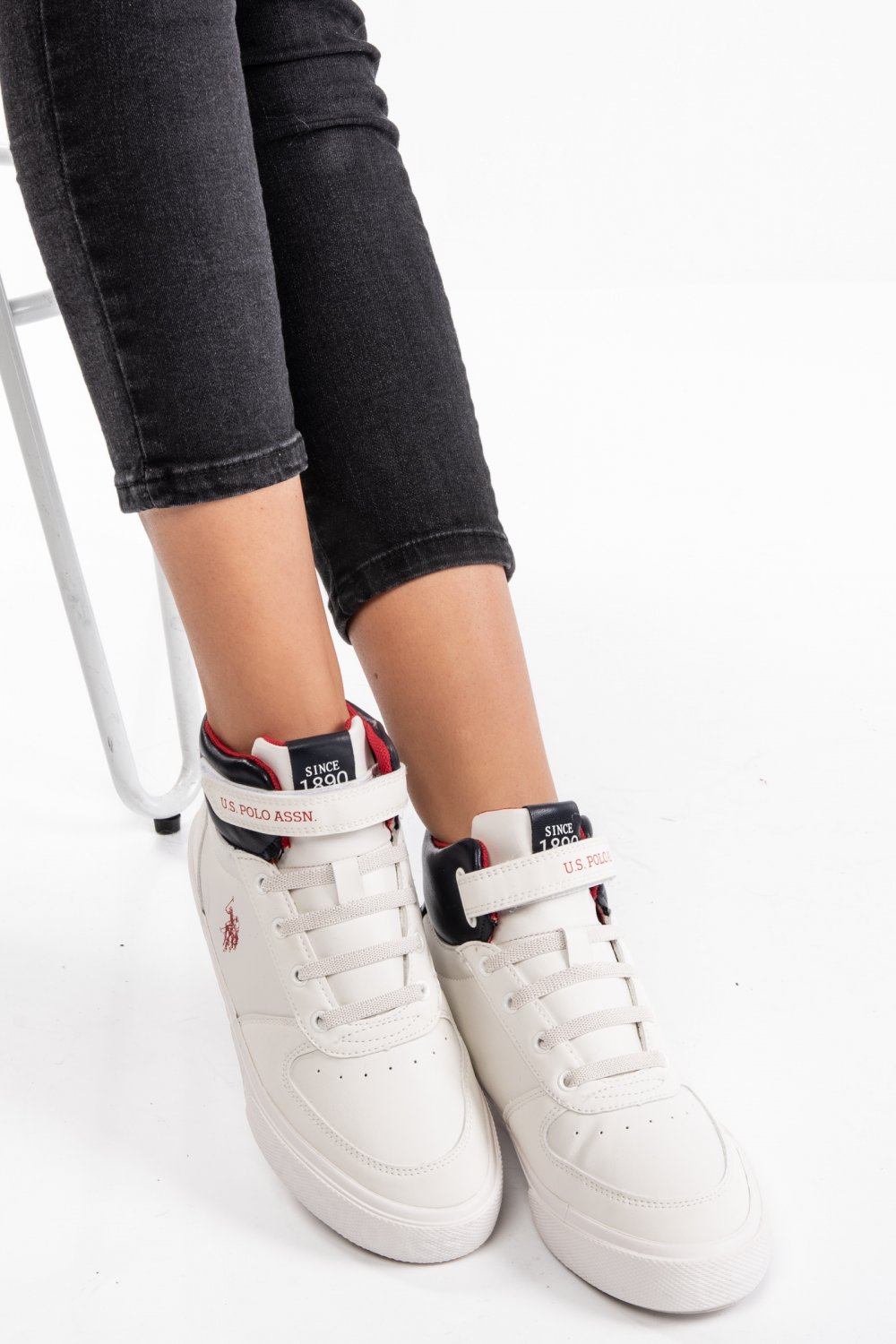 U.S. POLO ASSN, PANTOFI SPORT WHITE CHARLIE