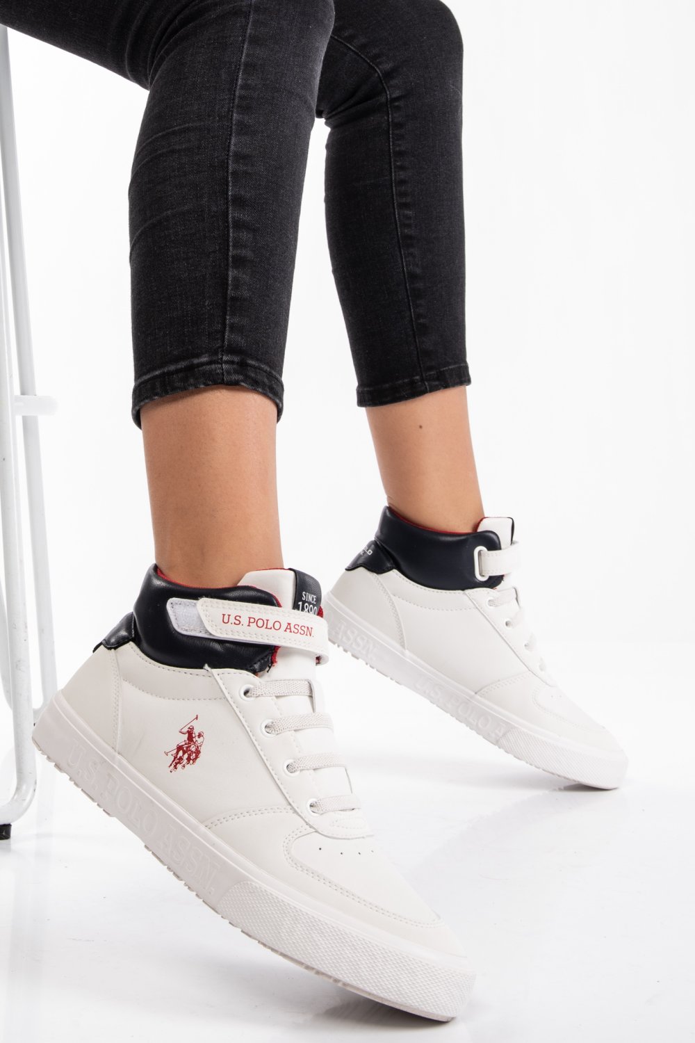 U.S. POLO ASSN, PANTOFI SPORT WHITE CHARLIE
