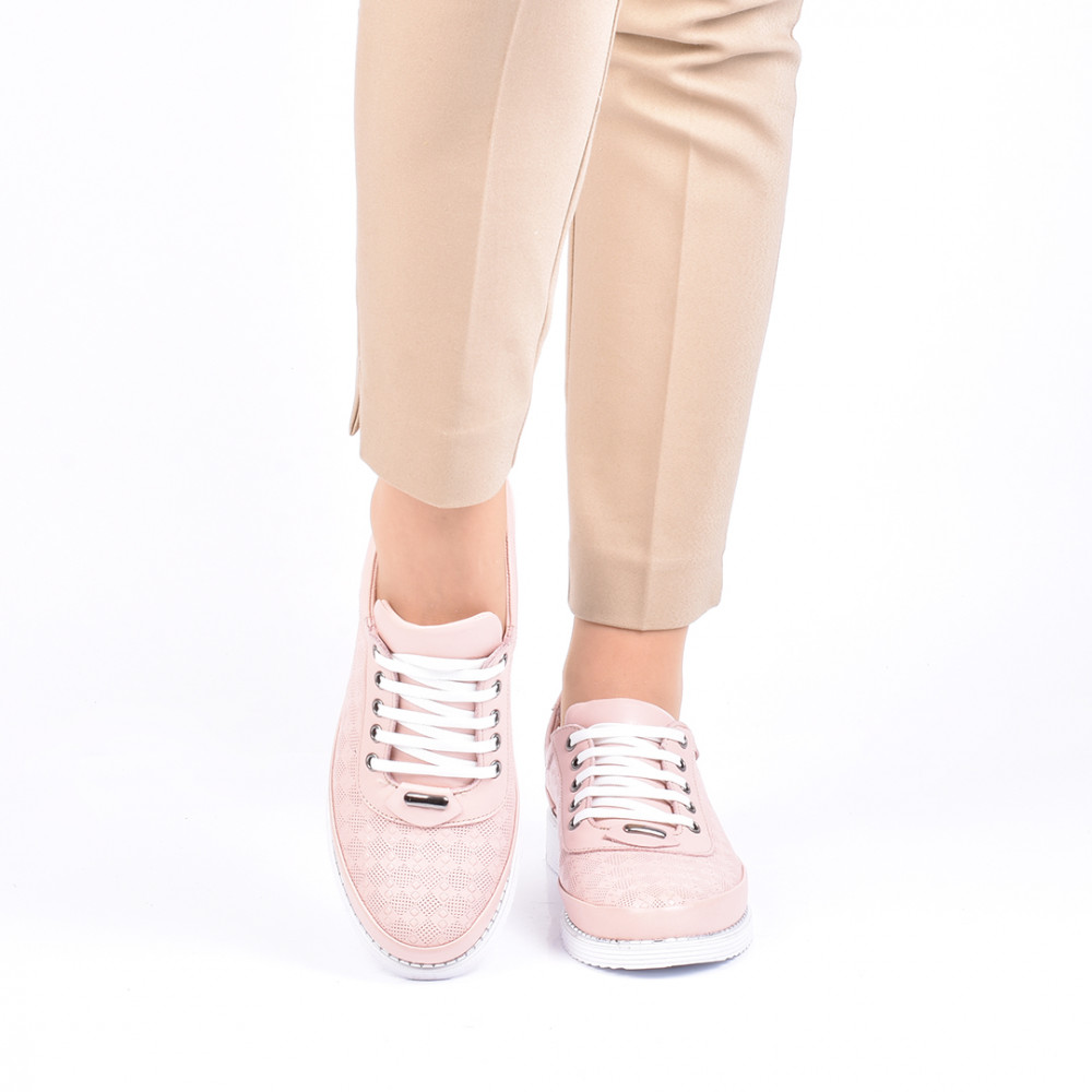 PANTOFI SPORT ROZ PIELE NATURALA TOSCA