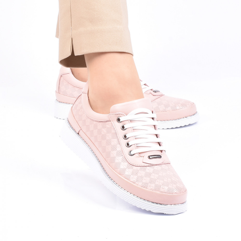 PANTOFI SPORT ROZ PIELE NATURALA TOSCA