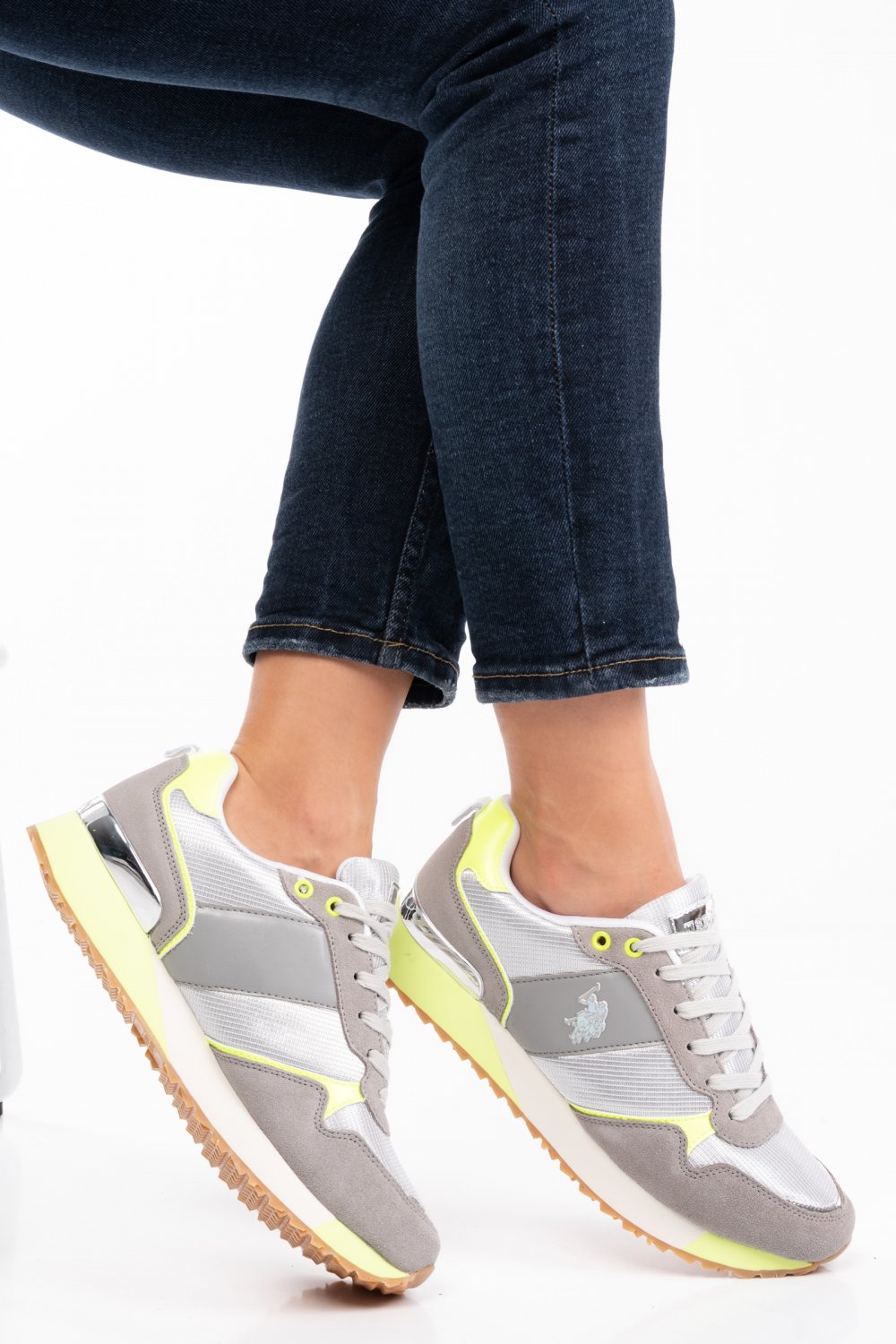 U.S. POLO ASSN, PANTOFI SPORT GREY GREEN TABITHA